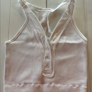 Pro Fit/Strappy ribbed tank/NWOT/white/L/EXCELLENT CONDITION